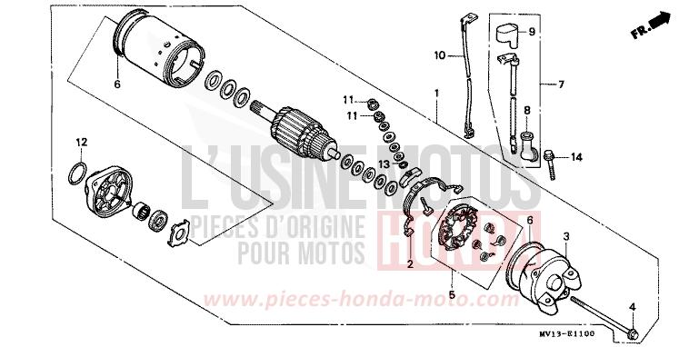 STARTING MOTOR for Africa Twin 750 SPACE BLUE (PB136I) from 1992